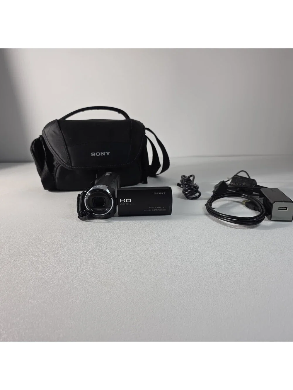 Sony Handycam HDR-CX440 9.2MP Camcorder Video Camera Black w/60x Zoom Bundle